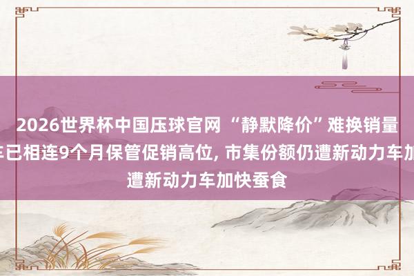 2026世界杯中国压球官网 “静默降价”难换销量: 燃油车已相连9个月保管促销高位, 市集份额仍遭新动力车加快蚕食