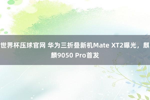 世界杯压球官网 华为三折叠新机Mate XT2曝光,麒麟9050 Pro首发