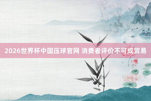 2026世界杯中国压球官网 消费者评价不可成贸易
