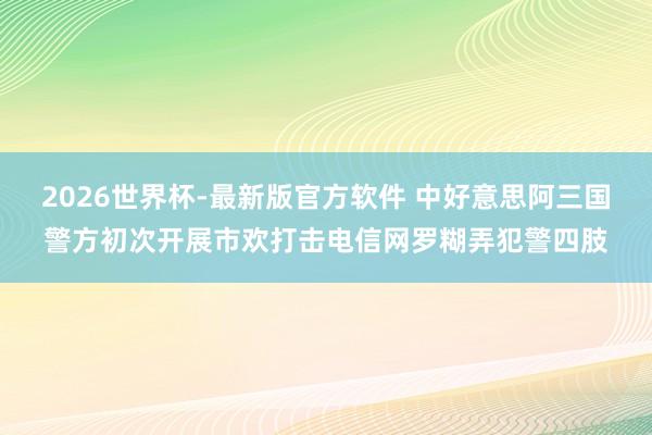 2026世界杯-最新版官方软件 中好意思阿三国警方初次开展市欢打击电信网罗糊弄犯警四肢