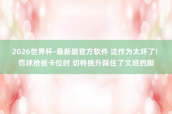 2026世界杯-最新版官方软件 这作为太坏了! 罚球抢板卡位时 切特挑升踩住了文班的脚