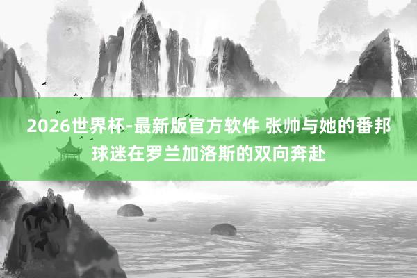 2026世界杯-最新版官方软件 张帅与她的番邦球迷在罗兰加洛斯的双向奔赴