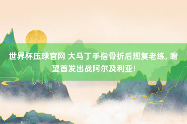世界杯压球官网 大马丁手指骨折后规复老练， 瞻望首发出战阿尔及利亚!
