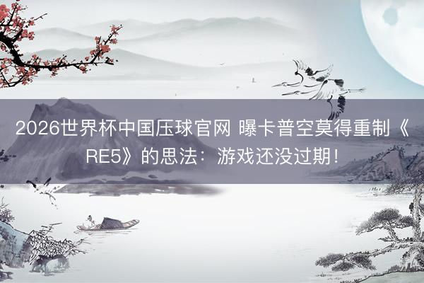 2026世界杯中国压球官网 曝卡普空莫得重制《RE5》的思法:游戏还没过期!