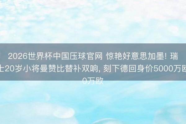 2026世界杯中国压球官网 惊艳好意思加墨! 瑞士20岁小将曼赞比替补双响, 刻下德回身价5000万欧